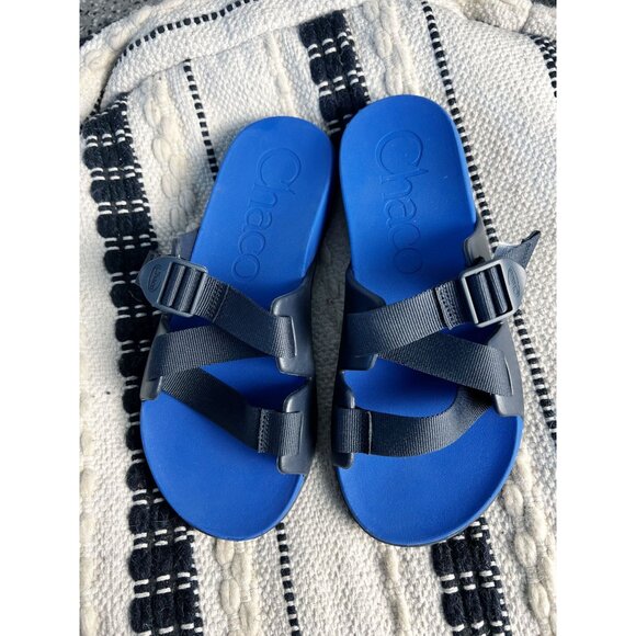 CHACO Men\'s Chillos Slide Recovery Sandal in Sz 12 Active Blue Chaco NWOB main image 4